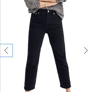 Madewell classic straight black jeans